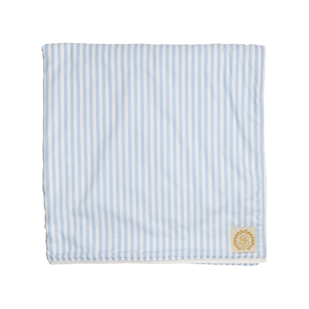 Bishop Bath & Beach Towel - Beale Street Blue Stripe | The Beaufort Bonnet Company