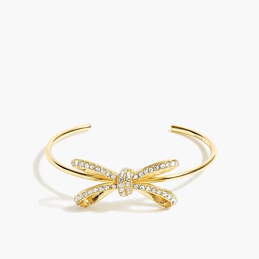 Pavé bow cuff bracelet | J.Crew Factory