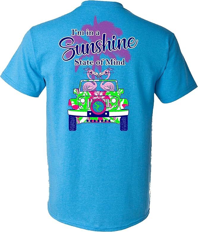 Southern Charm Collection I'm in a Sunshine State of Mind on a Heather Saphire T Shirt | Amazon (US)