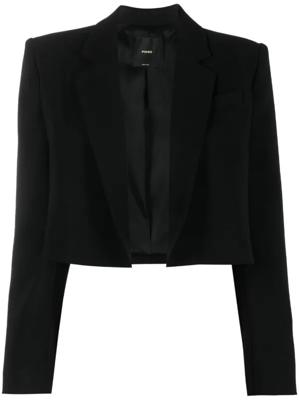 cropped crepe blazer | Farfetch Global