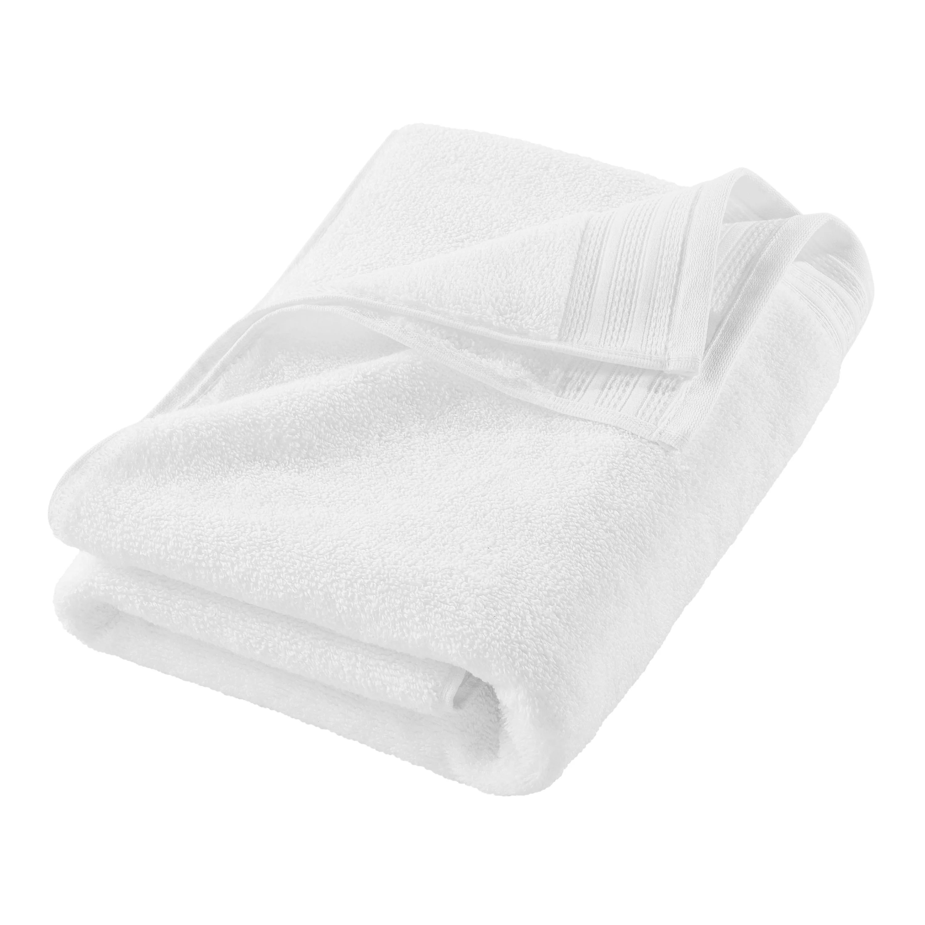 Hotel Style Egyptian Cotton Bath Towel, Arctic White | Walmart (US)