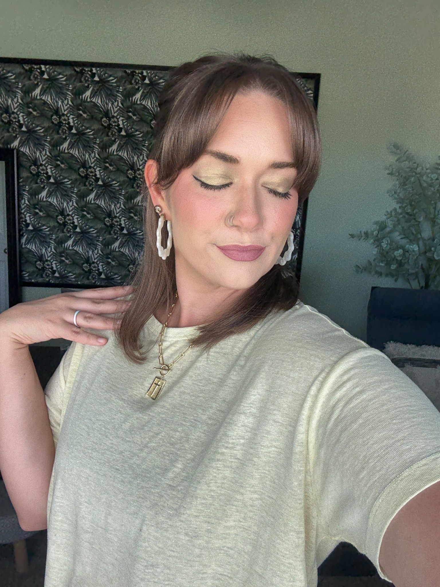 The cutest gold cross necklace! 