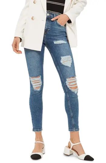 Women's Topshop Jamie Distressed Ankle Skinny Jeans | Nordstrom