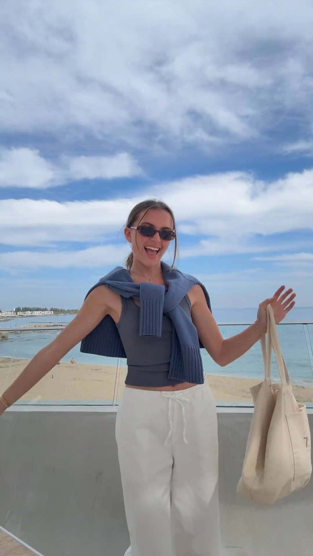 blue and white summer outfit 🫐🐚🌊

h&m, beach outfit, white linen trousers, astrid and miyu, gold jewellery

#LTKFashionMonth #LTKtravel #LTKuk