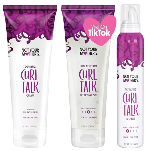 Not Your Mother's Curl Talk Kit, 9.7 fl.oz Defining Cream, 9.7 fl.oz Frizz Control Styling Gel & 7 oz Activating Mousse | Amazon (US)