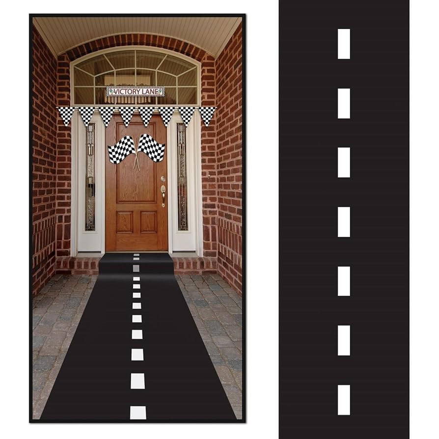 Super Z Outlet 10ft Long Racetrack Floor Running Racer Party Decoration Mat Drag Race Car Road Go... | Amazon (US)