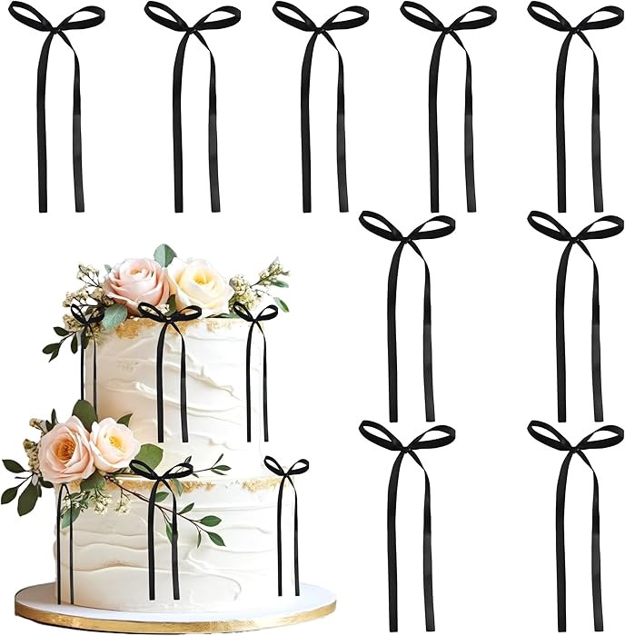 30 PCS Bow Cupcake Toppers Bowknot Cake Toppers Bow Cupcake Picks Bowknot Ribbons Birthday Party ... | Amazon (US)