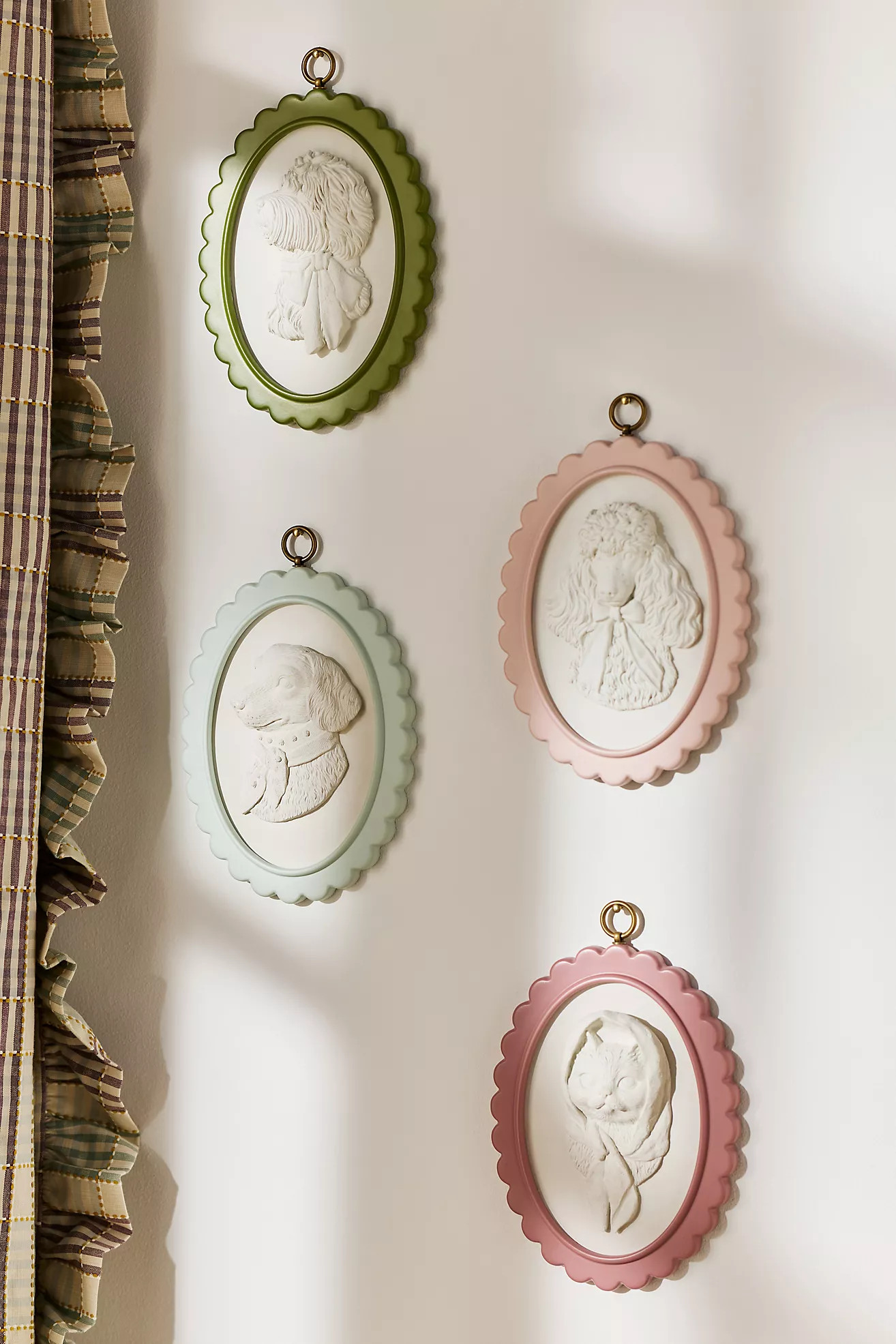 Athena Scalloped Dog Intaglio Gallery Wall Charm | Anthropologie (US)