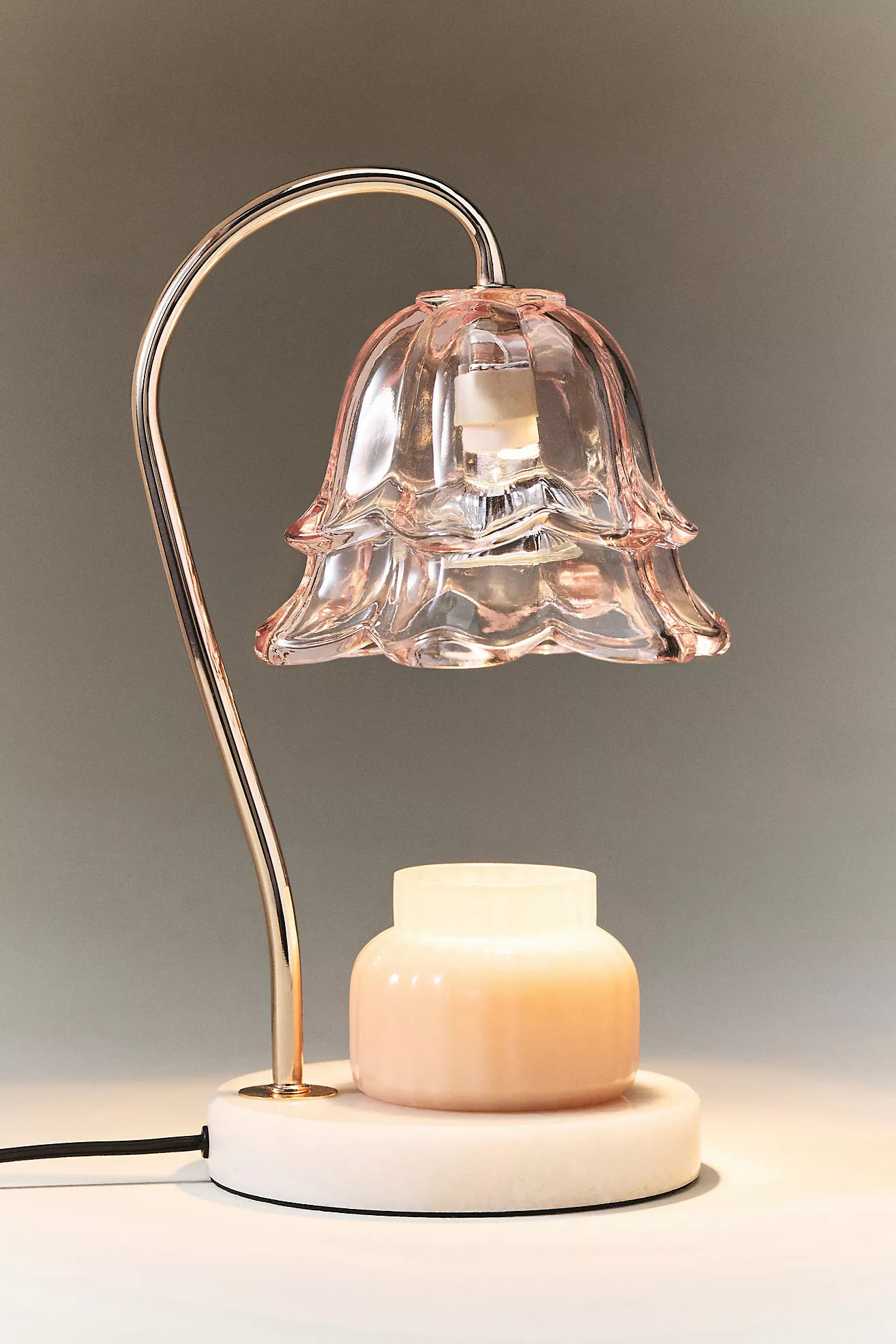 Pink Glass Candle Warmer Lamp | Anthropologie (US)