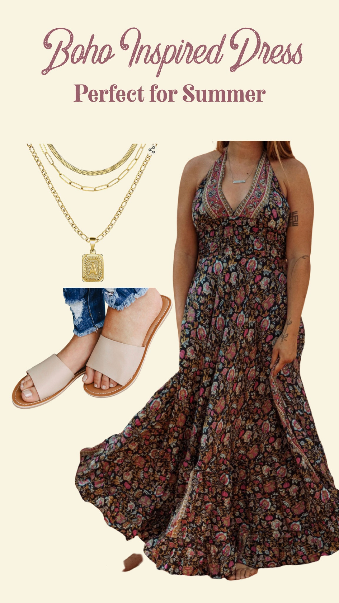 Boho Inspired Dress thats perfect for summer vacation. #summeroutfit #vacation #bohofashion 

#LTKshoecrush #LTKtravel #LTKstyletip