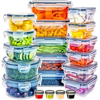Fullstar (14 Pack) Food Storage Containers with Lids - Plastic Food Containers with Lids - Plastic C | Amazon (US)