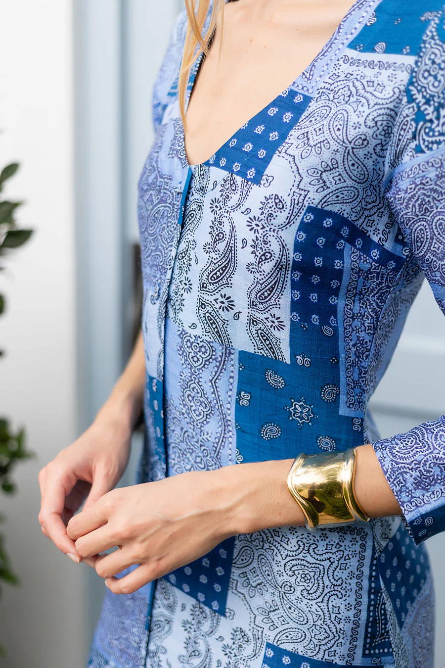 Gabriella Dress - Chambray Bandana | Julia Amory