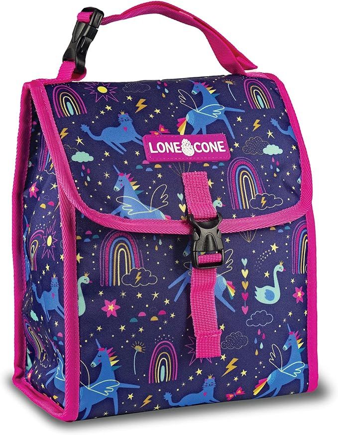 Lone Cone Kids' Insulated Fabric Lunchbag - Fun Patterns for Boys and Girls, Unicorn Dreams, Stan... | Amazon (US)