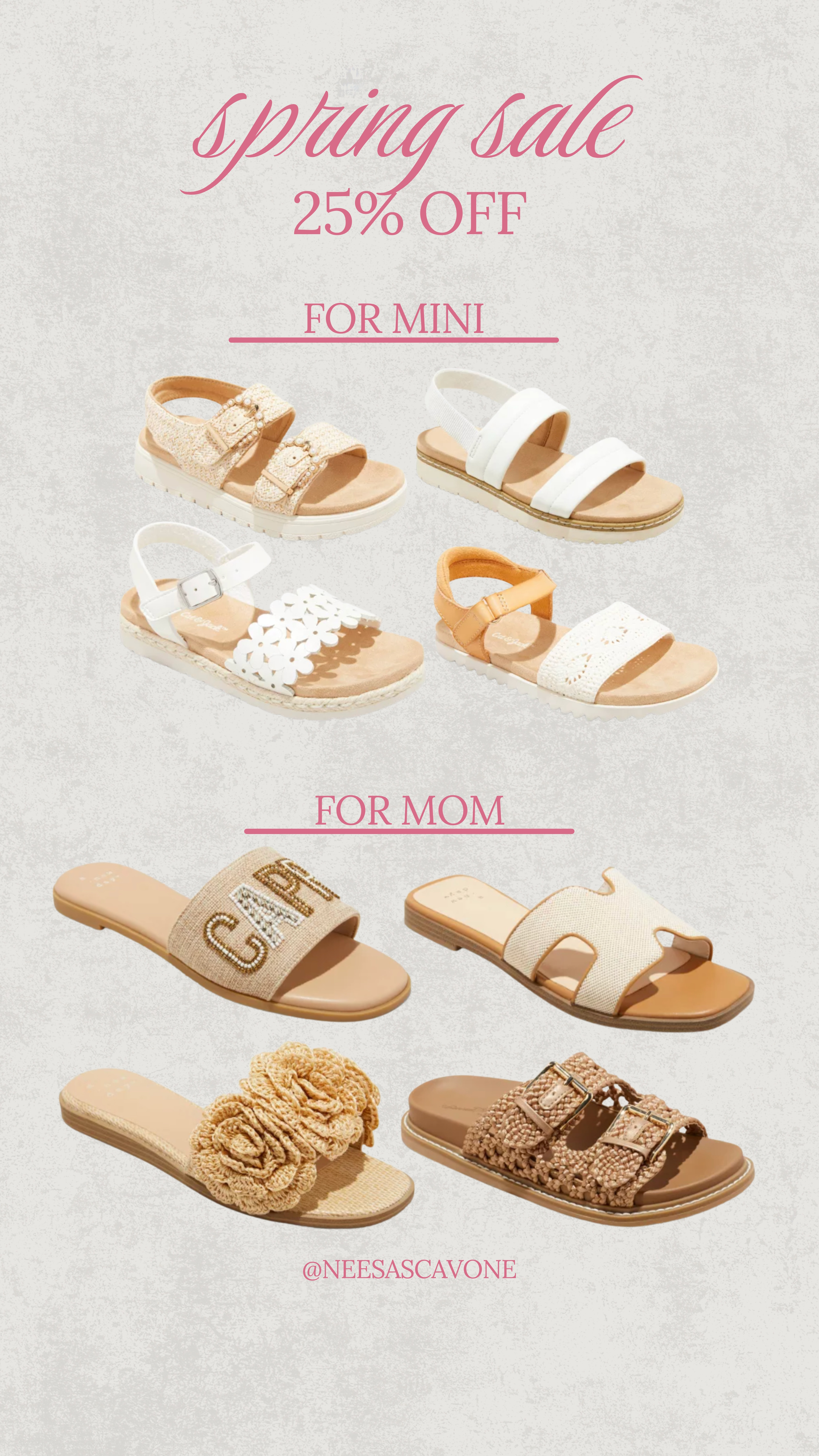 25% off sandals for women and kids spring sale 
#summershoe #summer #spring #springshoes #kids #kidshoes #matchingshoes #matching #familymatching 

 #LTKSpringSale #LTKKids #LTKFamily