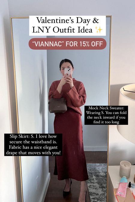 “VIANNAC” for 15% Off. Valentine’s Day and Lunar New Year Outfit Inspo ✨ Sharing some of my latest favorite pieces from the Darling capsule: mock neck sweater—super soft and warm and you can fold the neck inwards if you find it too long. Slip Skirt: elegant and well-sewn. Secure waistband. Wearing S in both top and bottom! 

#LTKSeasonal #LTKworkwear #LTKstyletip