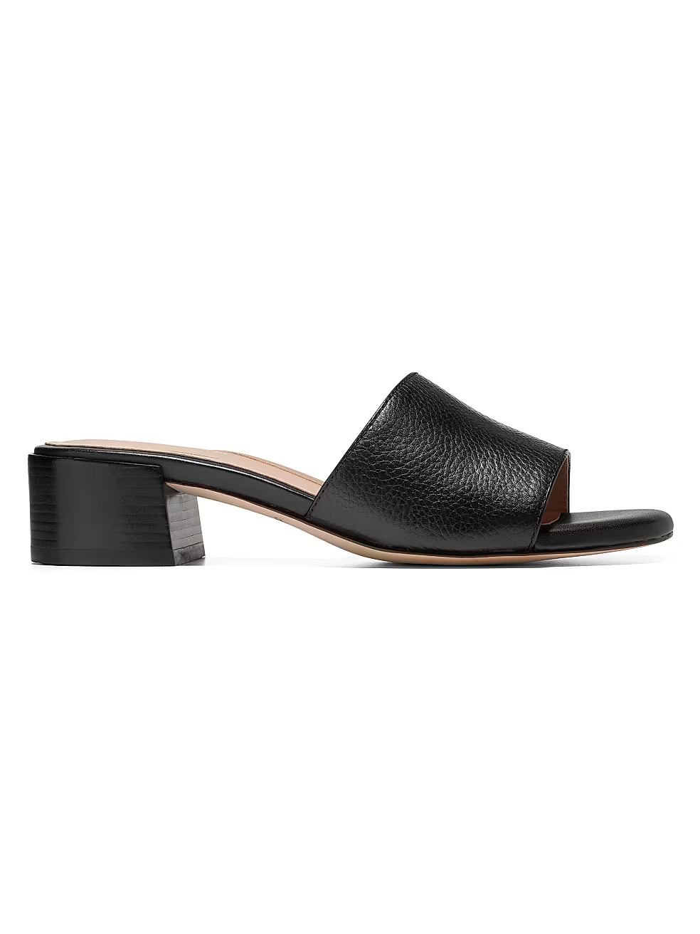 Cole Haan Calli Leather Block-Heel Mules | Saks Fifth Avenue