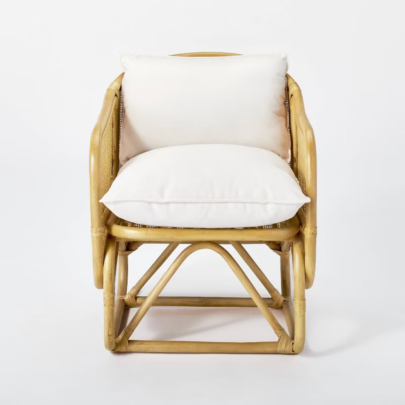 Rialto Woven Barrel Back Chair with Cushion - Threshold™ designed with Studio McGee | Target
