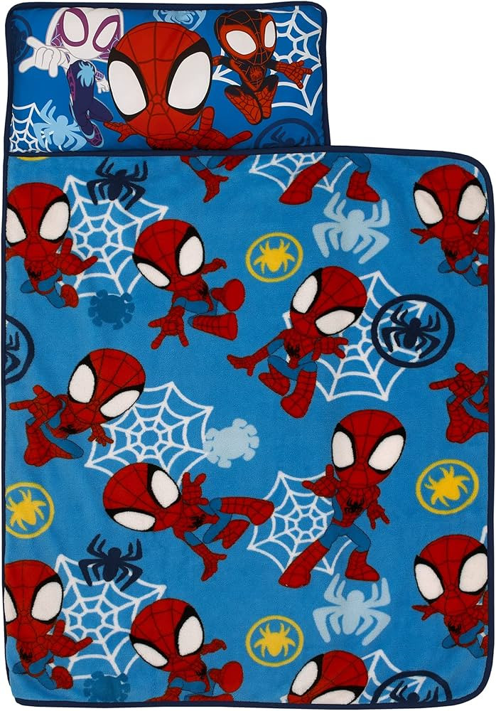 Everything Kids Marvel Spidey and His Amazing Friends Blue, Red and White Spidey Team Toddler Nap... | Amazon (US)