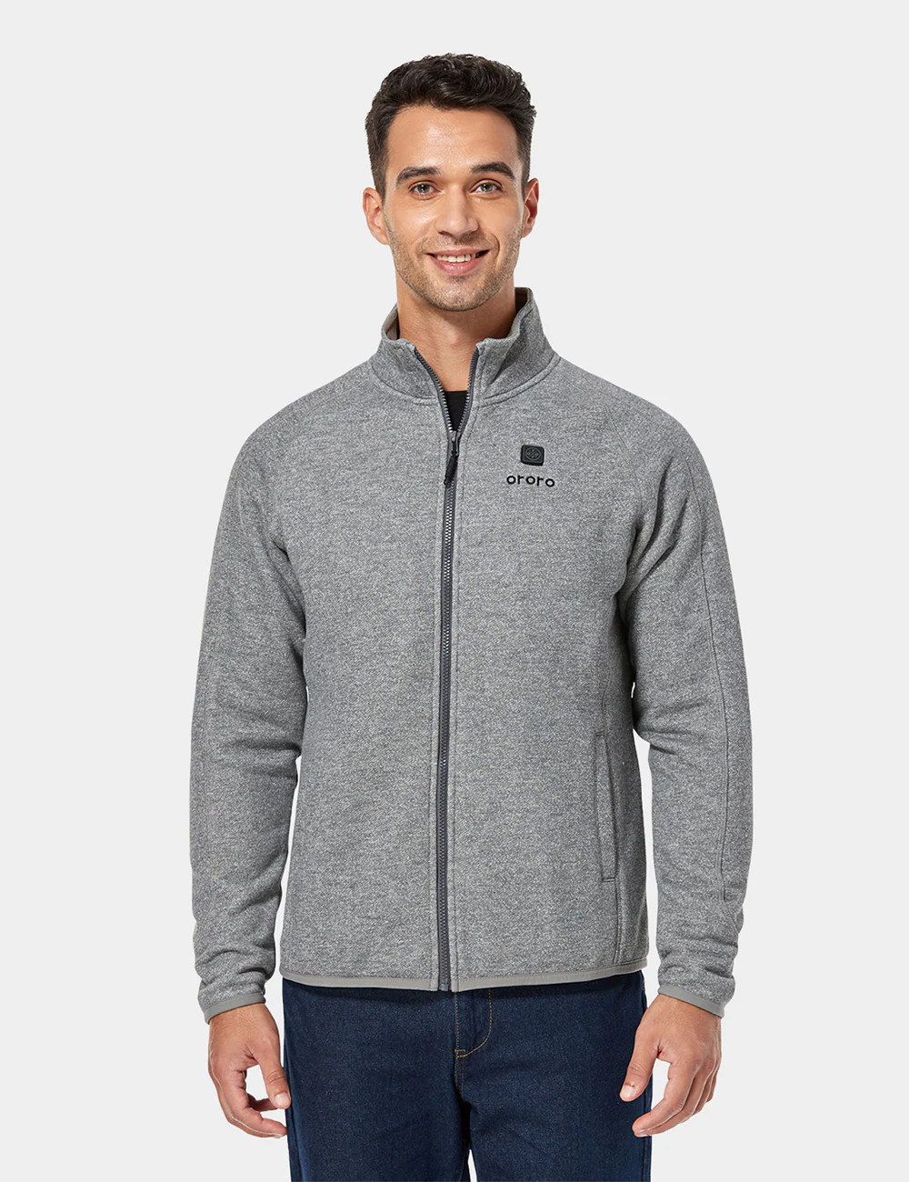 Men's Heated Full-Zip Fleece Jacket with 5200mAh Battery | ororo | ORORO