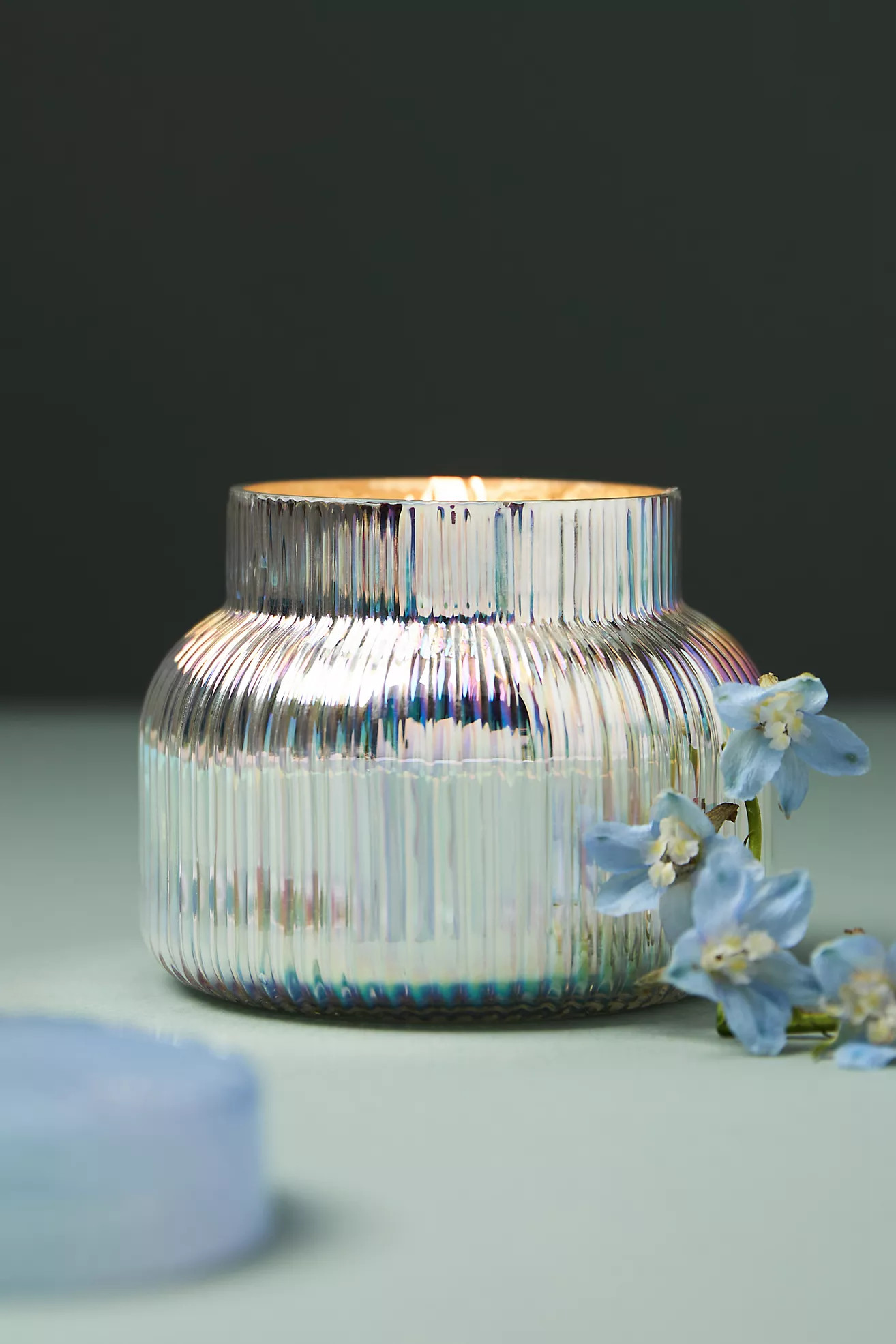 Capri Blue Volcano Ribbed Jar Candle | Anthropologie (US)