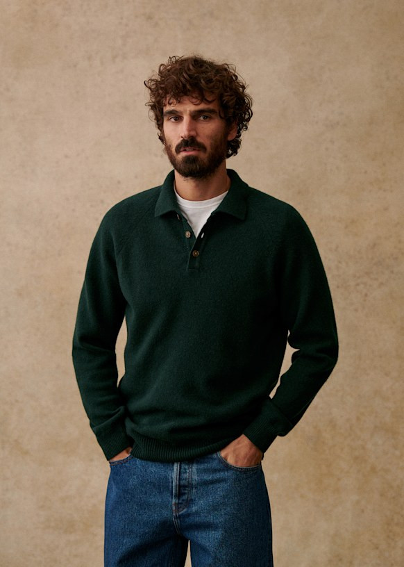 Moreno Sweater - Green - Wool - Sézane | Sezane Paris - US