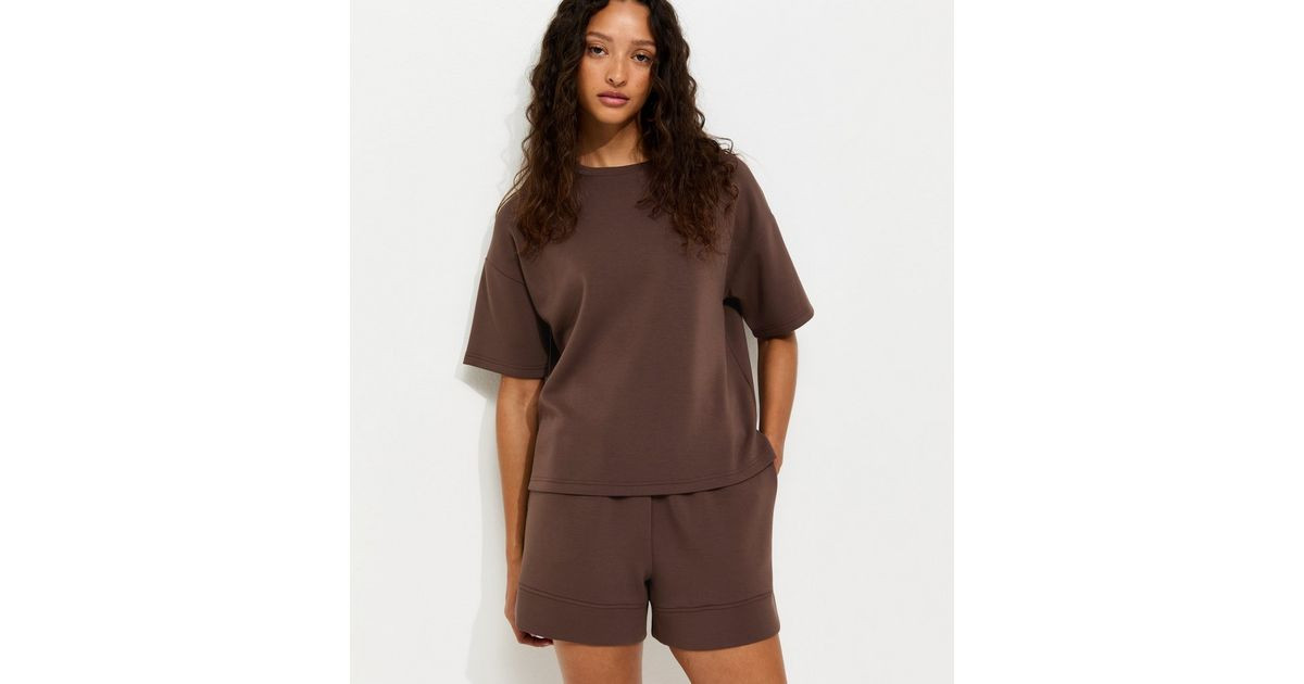 Premium Dark Brown Sweatshirt T-Shirt | New Look | New Look (UK)
