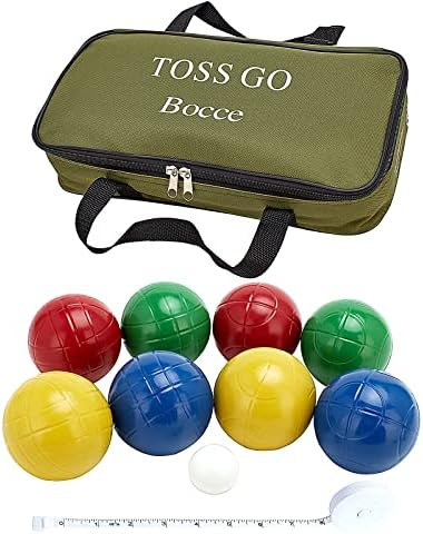 90mm Bocce Set with Carry Bag, Batchi Ball Set Includes 8 All Weather Bocce Game Balls in 2 or 4 Tea | Amazon (US)