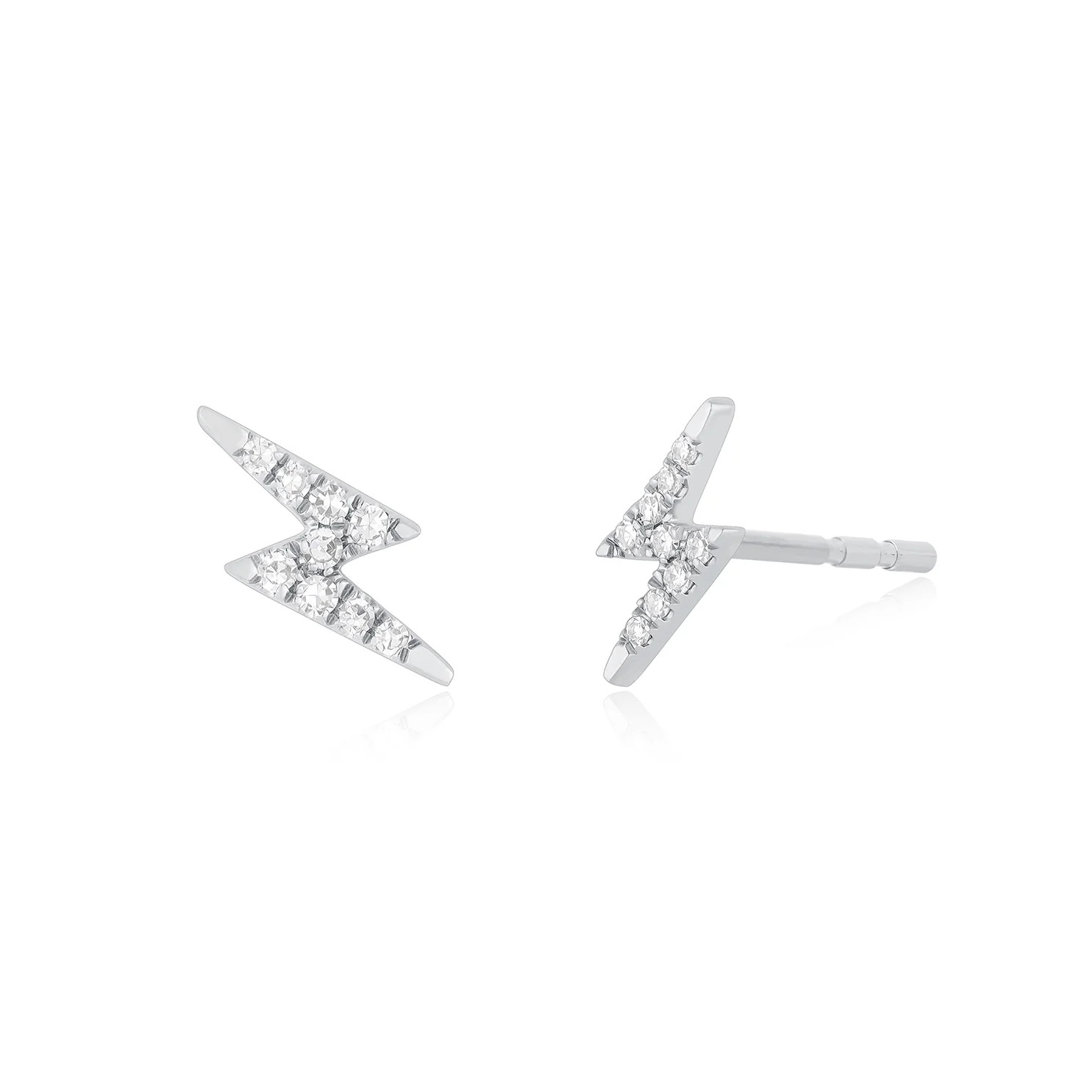 Diamond Mini Lightning Bolt Stud Earring | EF Collection