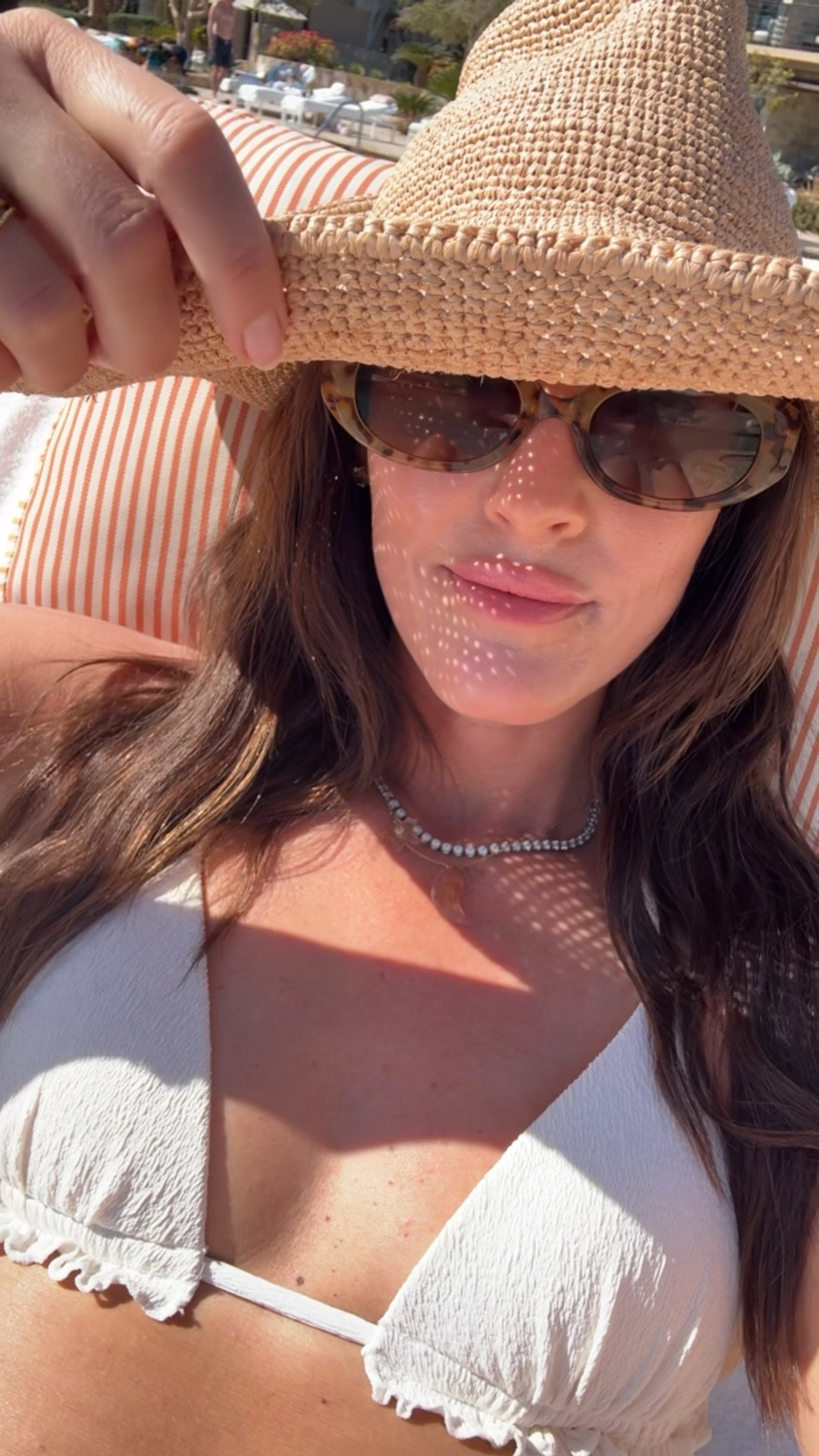 White padded triangle top swimsuit 


#LTKTravel #LTKSwim