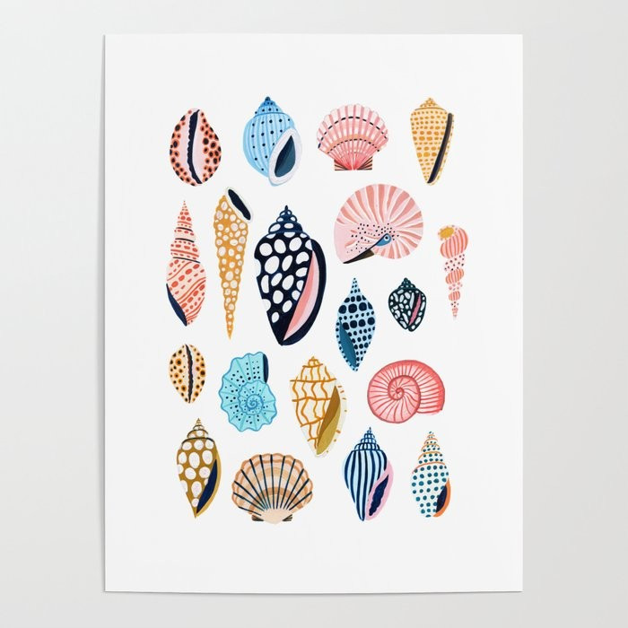 Under the Sea Shells Poster | Society6