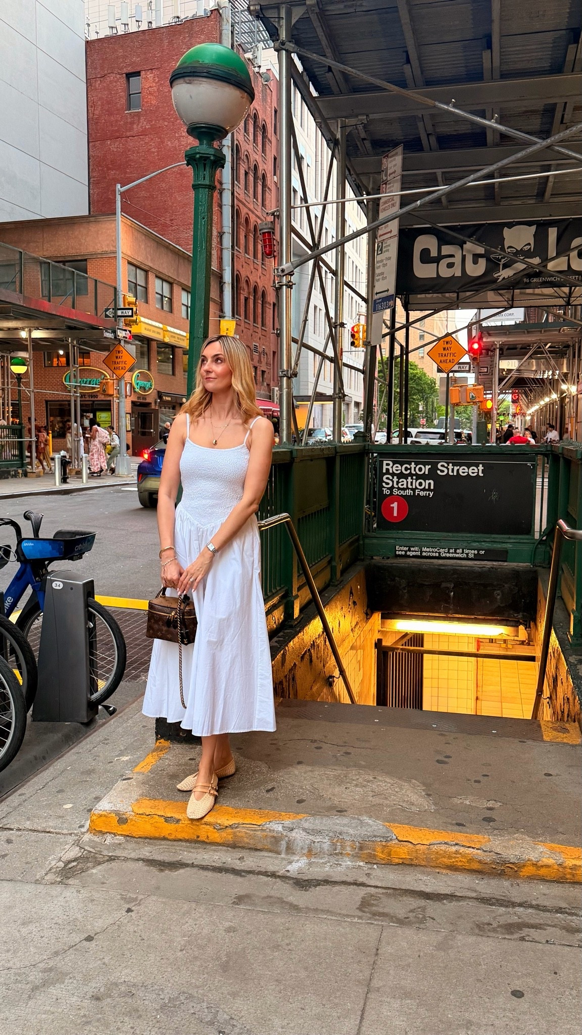 This dress is exactly what I want to wear on hot city days -  breezy, beautiful, and easy enough to throw on without overthinking. Paired it with my old woven flats and a Vivrelle bag for that summer-in-the-city look. Linking similar pairs!

White dress • linen dress • woven flats • summer flats • nyc outfit

#LTKdayinmylife #LTKgrwm #LTKootd