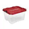 Husky 27 Gal. Pro Grip Storage Tote in Clear with Red Lid 999-27G-C-HUSKY | The Home Depot