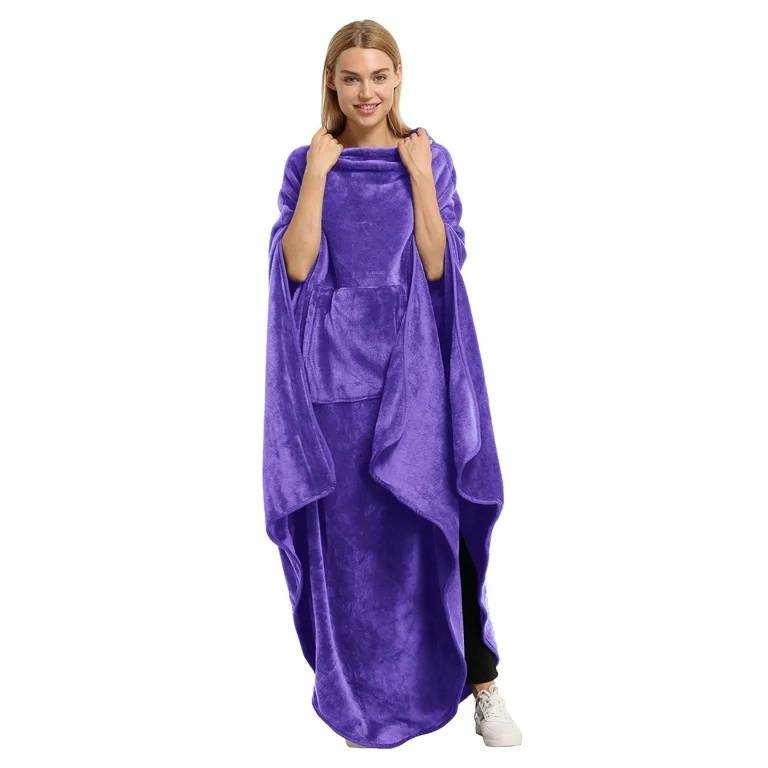 Catalonia Fleece Wearable Throws Blanket Poncho for Adult Women Men, All-Season, Gift Idea - Walm... | Walmart (US)