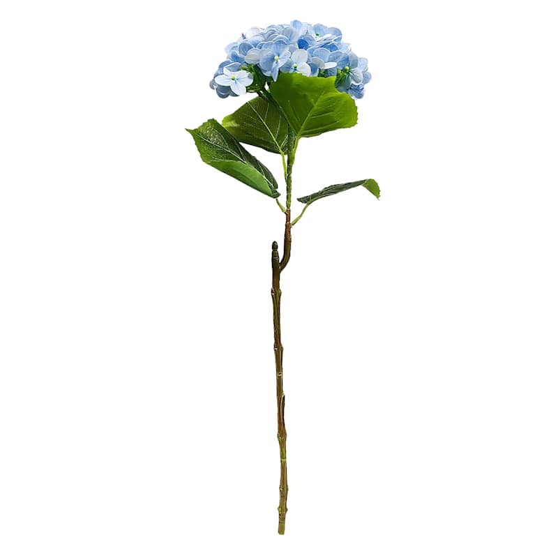 24IN LT BLUE FABRIC REAL FEEL CONE HYDRANGEA STEM | At Home