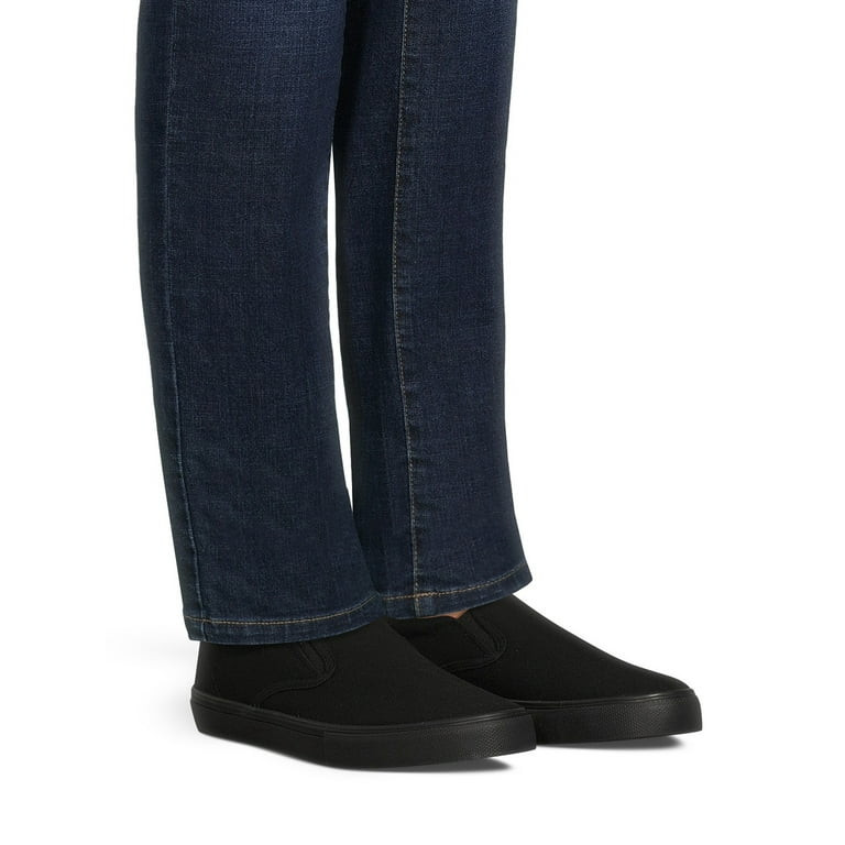 No Boundaries Women's Twin Gore Canvas Slip On Sneakers, Wide Width Available | Walmart (US)