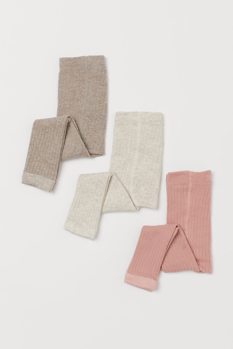 3-pack Ribbed Leggings | H&M (US + CA)