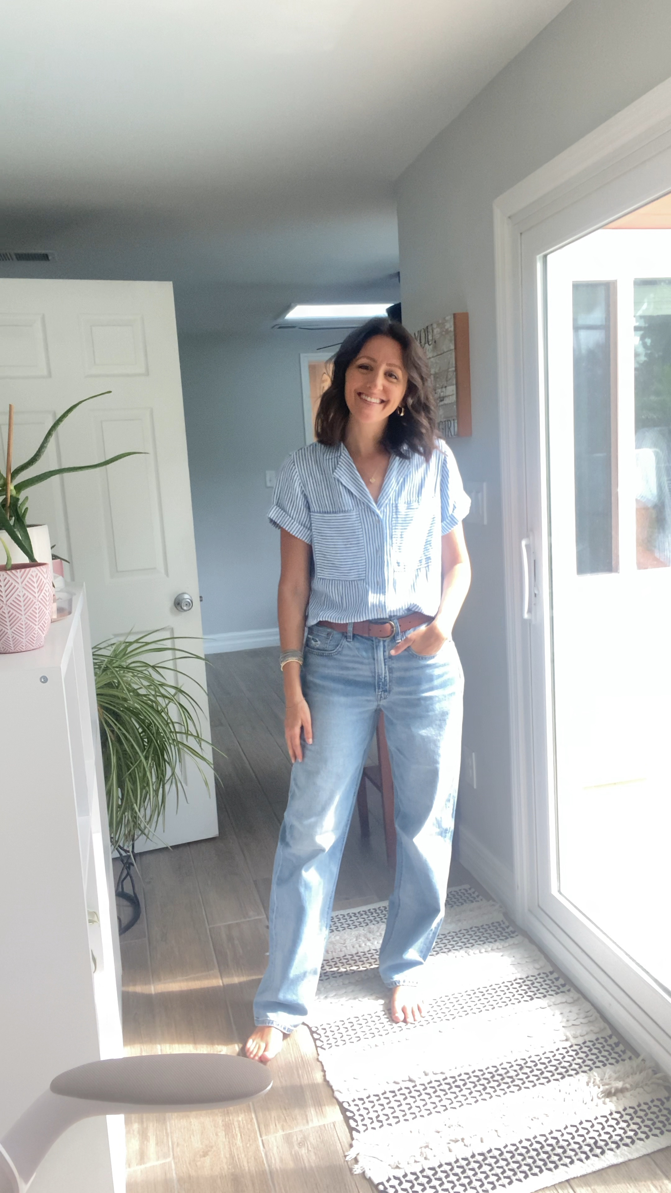 Scored these jeans for $20 at the American Eagle Outlet, but found some similar styles for you online. 

Got the exact top (which was also $20) linked here for ya. 

#LTKFindsUnder50 #LTKFindsUnder100 #LTKOver40