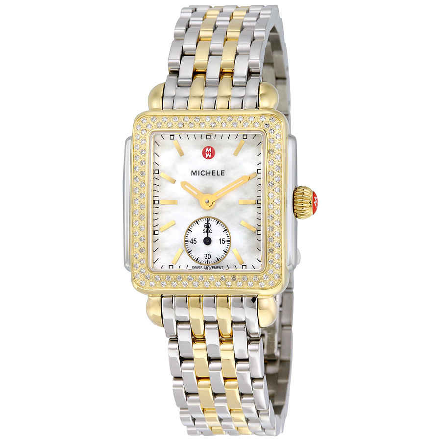 Michele Deco 16 White Mother of Pearl Dial Ladies Watch MWW06V000023 | Jomashop.com & JomaDeals.com