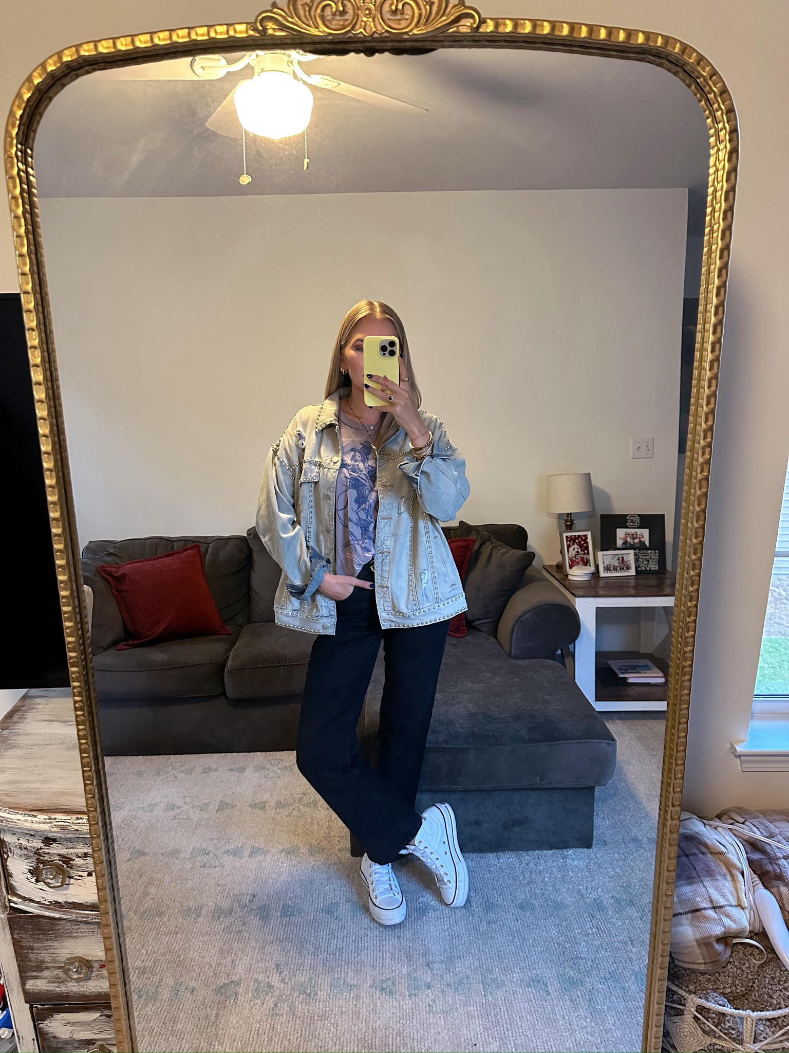 Easy fall outfit! 

Fall Outfit 
Denim 
Teacher Outfit 
Moreewithmo 

#LTKFindsUnder100 #LTKSeasonal #LTKOver40