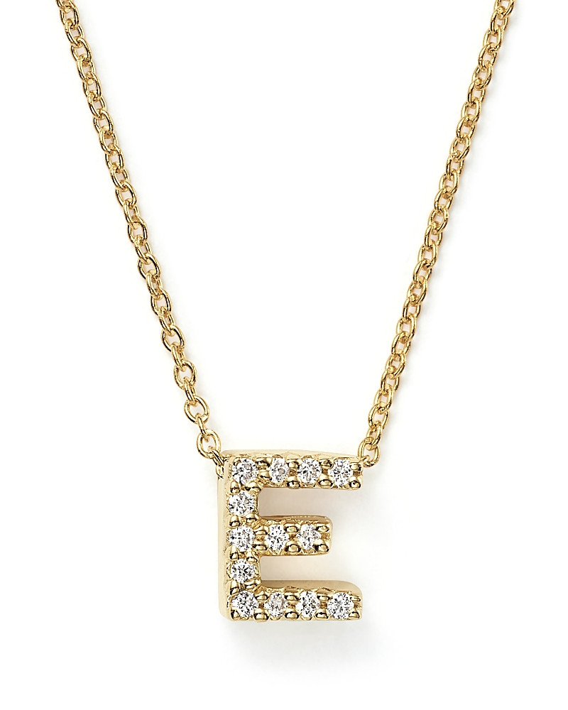 Roberto Coin 18K Yellow Gold and Diamond Initial Love Letter Pendant Necklace, 16 | Bloomingdale's (US)