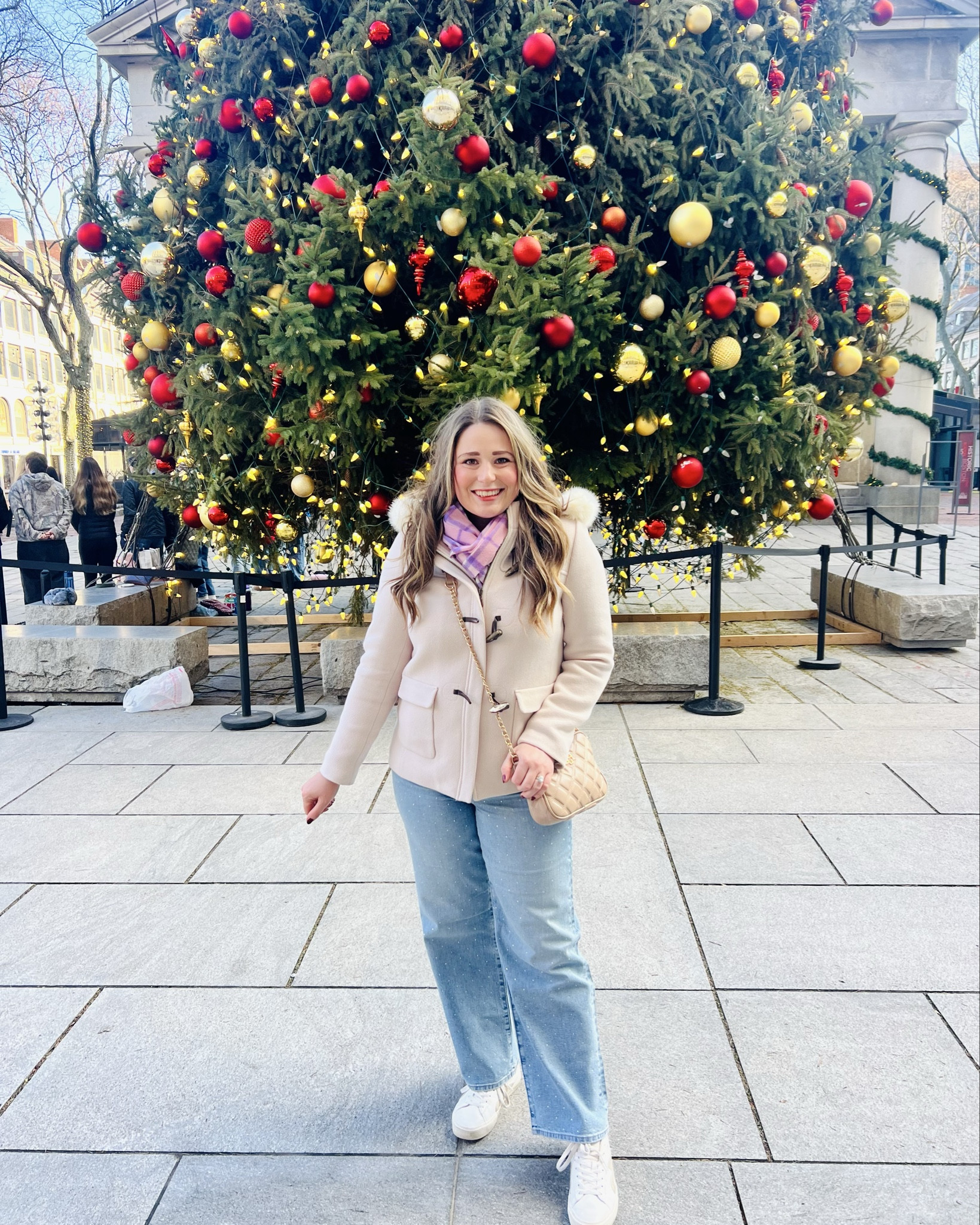 What to wear in Boston in the winter! ❄️ 

Jeans fit TTS- love the sparkle details! 

#LTKHoliday #LTKMidsize #LTKTravel
