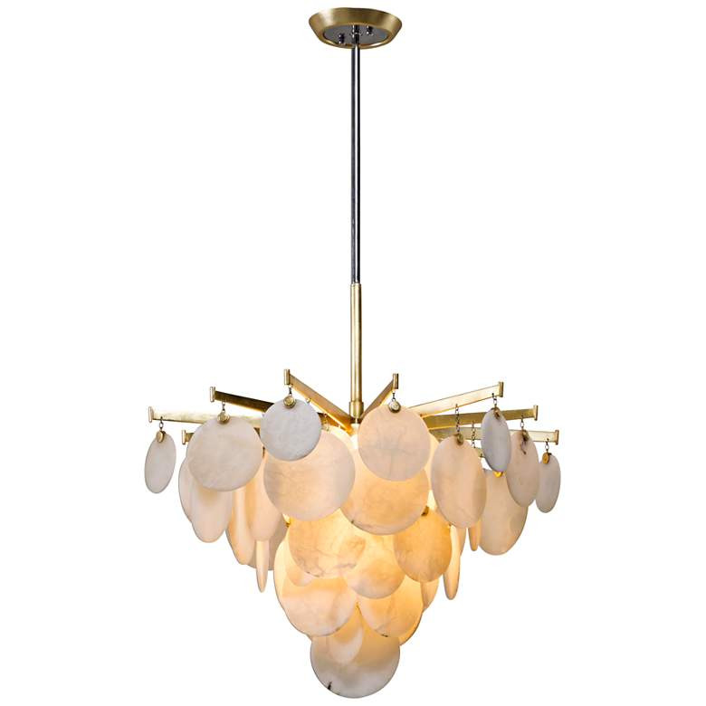 Corbett Serenity 28" Wide Gold Leaf LED Chandelier | Lamps Plus