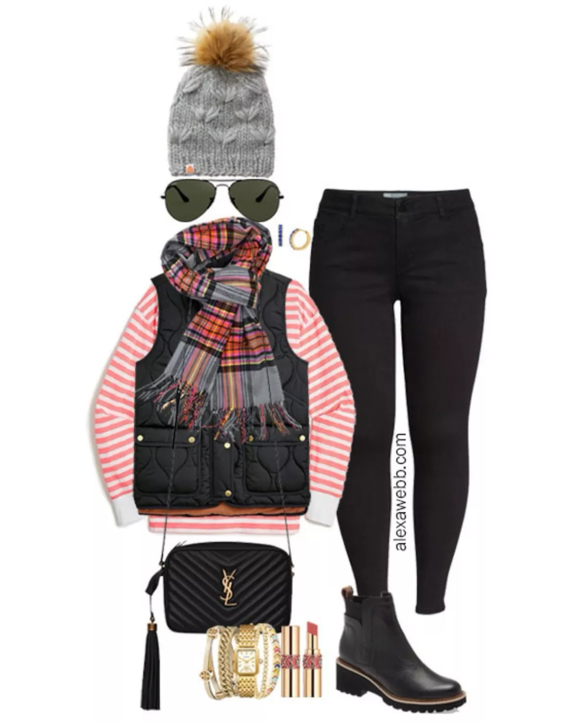 Plus Size Outfit Idea - Black & Tan - Alexa Webb