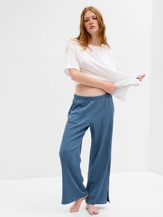 Relaxed Crinkle Cotton PJ Pants | Gap Factory