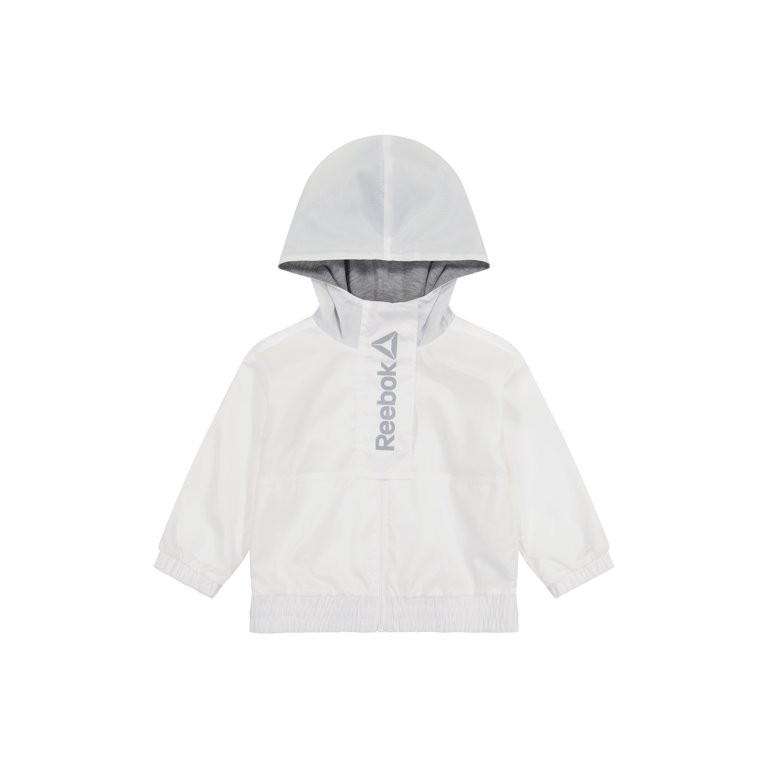 Reebok Baby Girl's Hooded Full Zip Wind Jacket (0/3 Months - 24 Months) | Walmart (US)