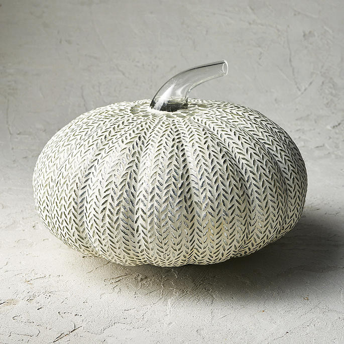 Mosaic Herringbone Glass Pumpkin | Frontgate | Frontgate