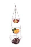 Fox Run 3-Tier Copper Kitchen Hanging Fruit Baskets, 32 Inches | Amazon (US)