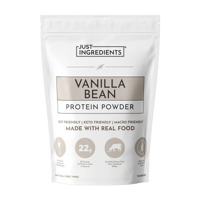 Just Ingredients Vanilla Bean Protein Mix - 17.5oz - 15 servings: Non-Caffeinated Powder, Sports Drink | Target