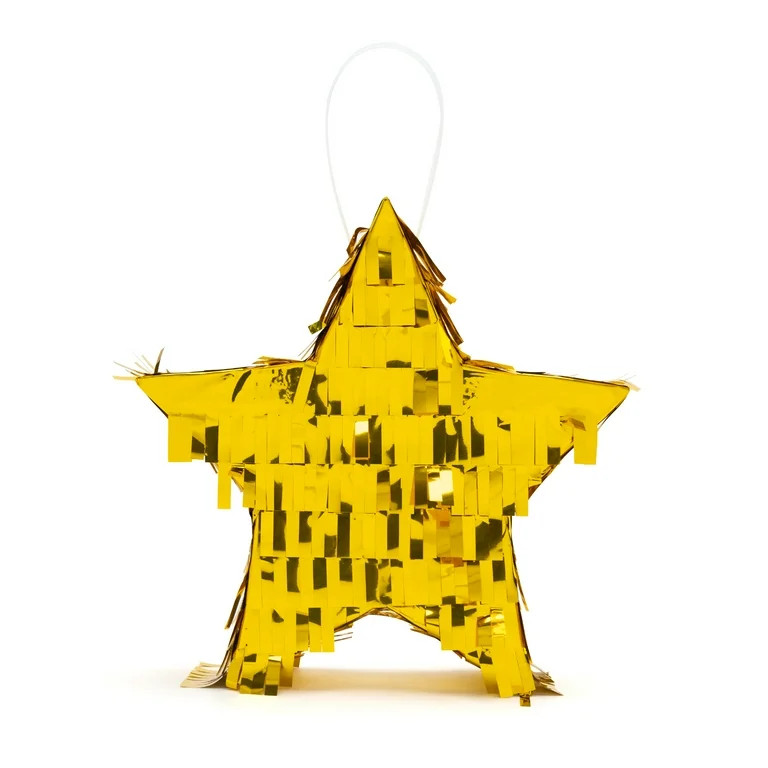 Way to Celebrate Party Foil Star Pinata Gold | Walmart (US)