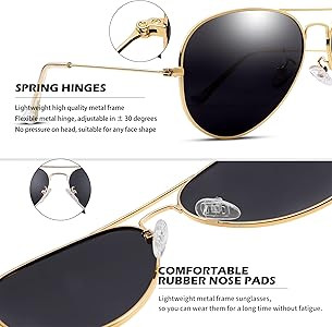 Pro Acme Classic Polarized Aviator Sunglasses for Men and Women UV400 Protection | Amazon (US)